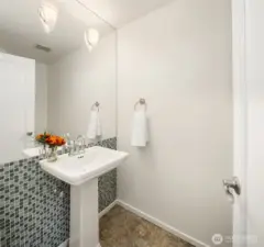 Powder room off main floor.
