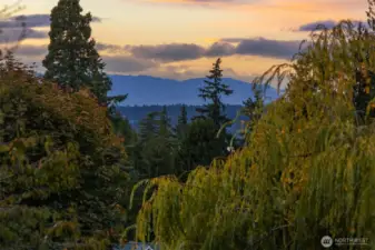 On a clear day you can see the Olympic mountains and during the winter some lake views!
