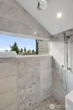 Carrara Marble full height.