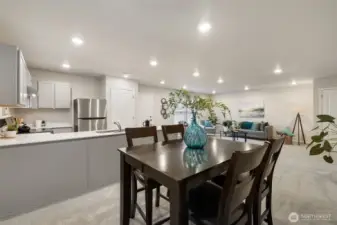 Convenient open concept living.