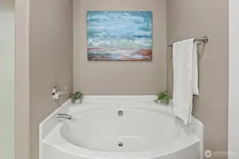 Relaxing spa soaking tub.