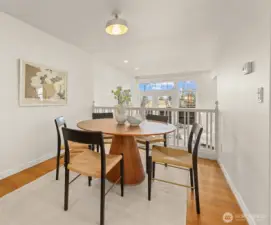 Generous dining room