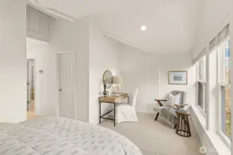 Primary Bedroom with vaulted ceiling