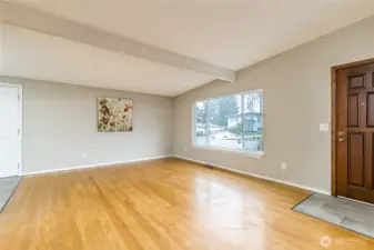 Fresh interior paint on the main level