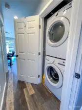 Stackable Laundry in hall