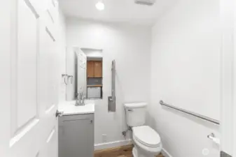 Half bath in the potential MIL suite