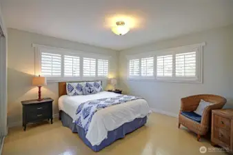 Generous in size, peaceful and light filled is the 2nd bedroom in the home.