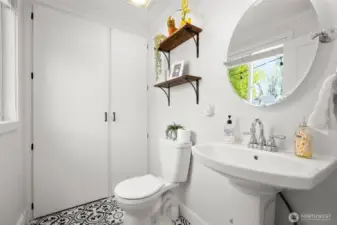Main level half bath