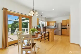 Eat-in kitchen with deck access