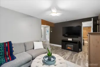 Downstairs living space.