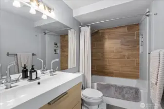 Remodeled full bathroom downstairs.