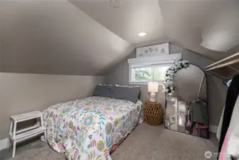 Second room on upper floor, could double as a work-out space or office.