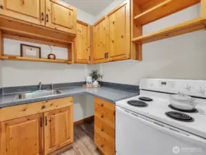 Second kitchen up close.