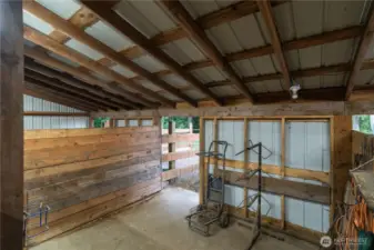 2nd stall currently being used as storage/tack space.