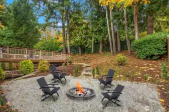 Firepit area (or could be a future lawn).