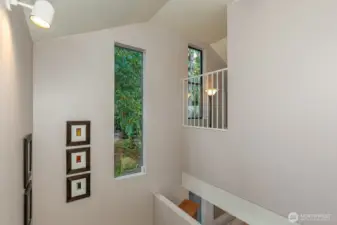 View to stairwell window