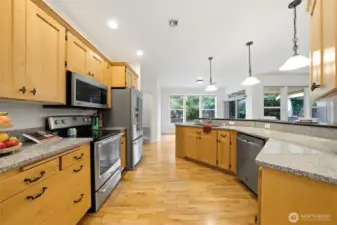 Large kitchen with great flow