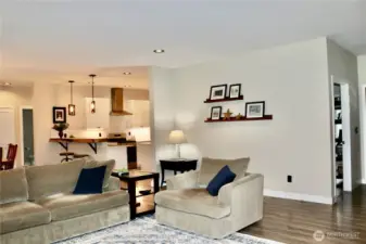 living room to kitchen