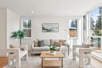 Tall windows - floor to ceiling - stylish and modern