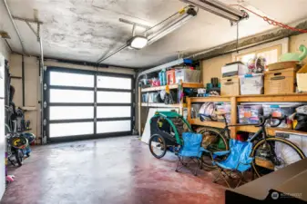 1-car garage with updated garage door