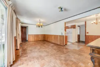 Dining room and eating area off kitchen.