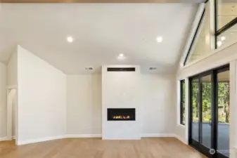 Open concept picturesque living room