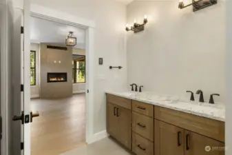 Primary Bedroom with walk in shower and closet.