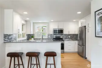 Kitchen with eating area
