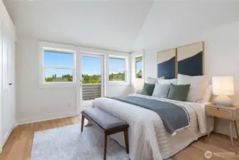 Primary room with private deck