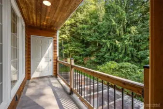 Balcony can be accessed from primary suite