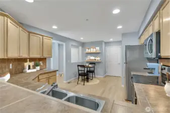 Kitchen with an eat in! Virtually Staged.