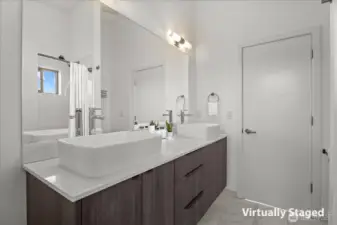 Full Jack & Jill bathroom.