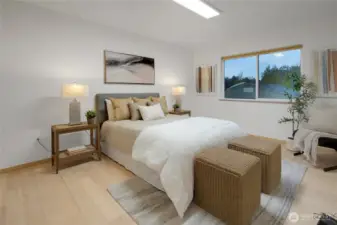 Secondary primary bedroom back - staged