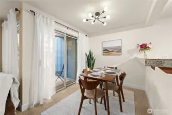 Updated dining room lighting