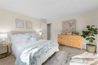 A sunny and spacious one bedroom with room for everything and a nice long closet!