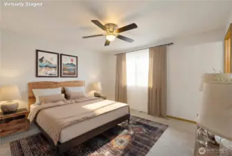 Primary Bedroom - virtually staged