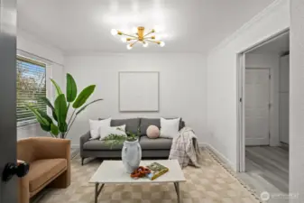 A versatile flex space with limitless potential—perfect for an office, hobby room, or play area.