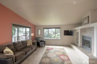 living room, view from dining room