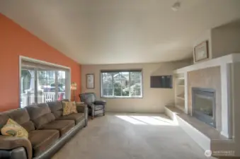 living room, view from dining room