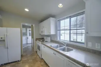 kitchen into laundry/rear entry. dishwasher