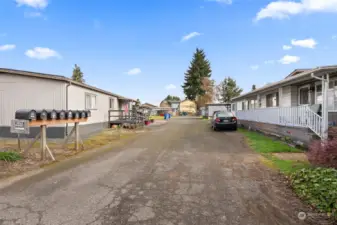 View of the park from the driveway from South St