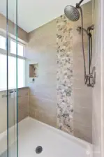 Primary bathroom shower.