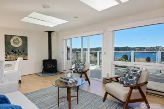 Open Living and Dining area feature a propane stove.
