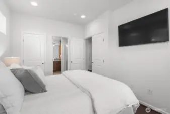 Like a second primary suite, French doors open to the main floor bedroom w/walk-in closet and adjoining 3/4 bath!