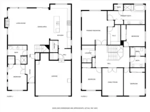 Exceptional open floor plan featuring 5 Bedrooms (1 on the main floor w/adjoining bathroom) + upstairs Bonus/Family Room!