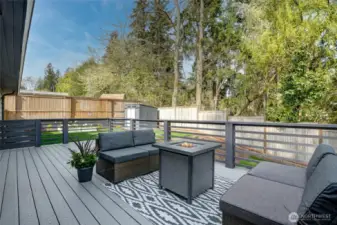 Spacious outdoor living space. Easy access to all levels of the house. Fully fenced yard with side gates to access the street...