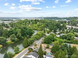 Home is located right across form the river in Allentown.