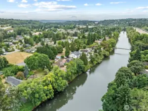 Home is located right across form the river in Allentown.