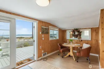 Room for a small dining table or could be a bunk area.