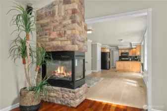 Dual Sided Gas Fireplace